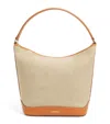 Sandro Canvas-leather Tangoso Bucket Bag In Beige