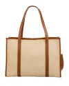 Sandro Canvas Shopping Tote In Beige