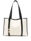 Sandro Canvas Shoulder Bag In Neutrals