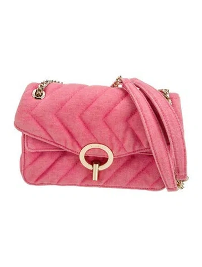 Pre-owned Sandro Canvas Shoulder Bag In Pink