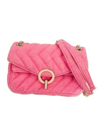 Pre-owned Sandro Canvas Shoulder Bag In Pink