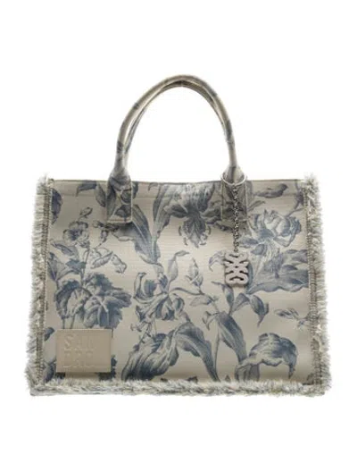 Pre-owned Sandro Canvas Tote In Grey
