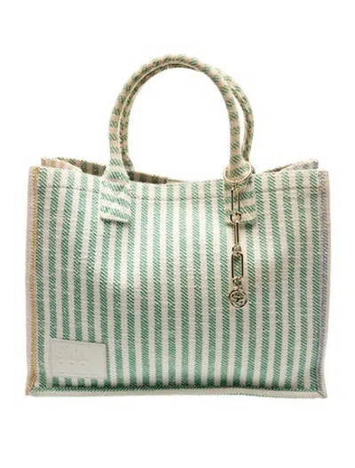 Pre-owned Sandro Canvas Tote In Neutrals