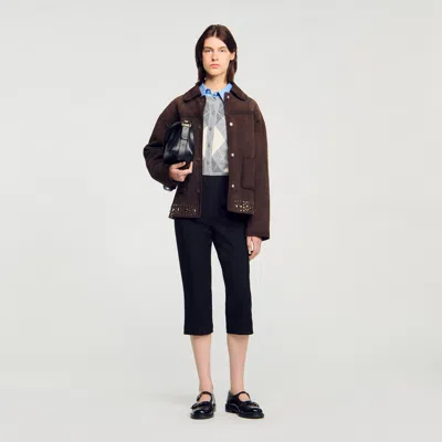 Sandro Capri Trousers In Orange