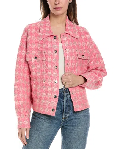 Sandro Cardi Coat In Pink