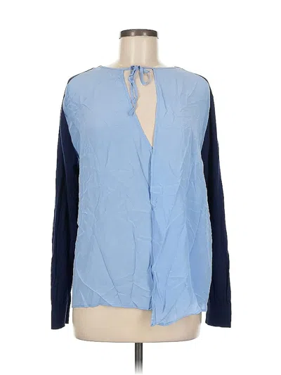 Pre-owned Sandro Cardigan Sweater In Blue