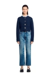 Sandro Cardigan With Ruffle Collar