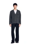 Sandro Cardigan With Snake Detail In Lime