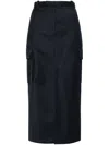Sandro Pleated Maxi Skirt In 蓝色