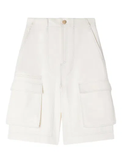 Sandro Cargo-pocket Shorts In White
