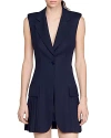 Sandro Carine Sleeveless Blazer Mini Dress In Deep Blue
