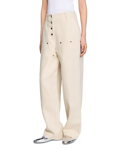 Sandro Carpenter Jeans In Oats