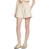 Sandro Leonor Cotton Drawstring Shorts In Sand
