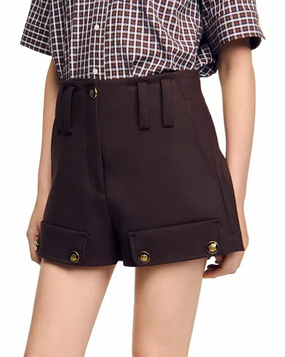 Sandro Carpenter Shorts In Brown