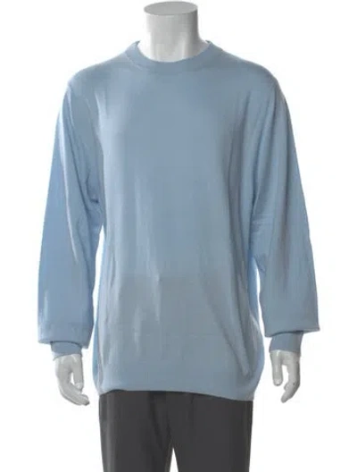 Pre-owned Sandro Cashmere Crew Neck Pullover W/ Tags In Blue