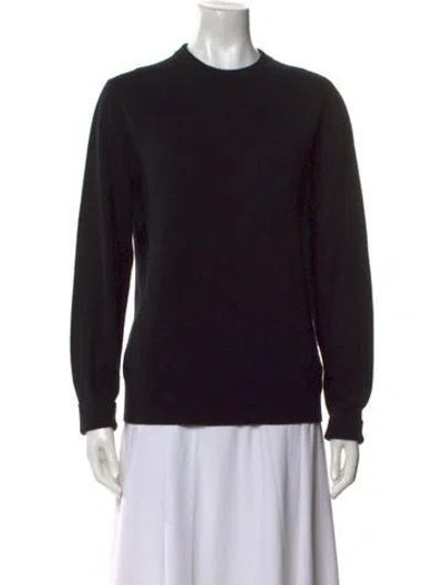 Pre-owned Sandro Cashmere Crew Neck Sweater In Blue