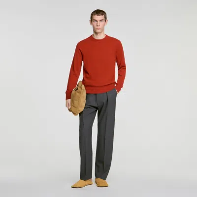 Sandro Classic Cashmere Crewneck Sweater In Transparent