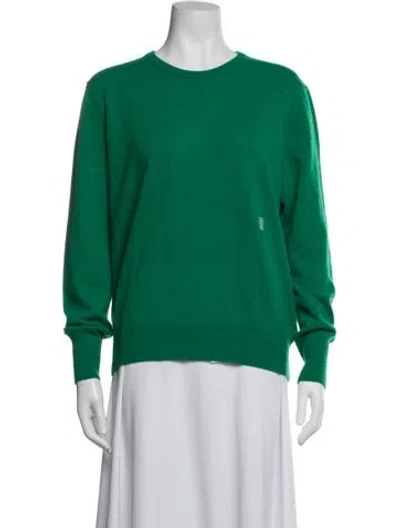 Pre-owned Sandro Cashmere Crew Neck Sweater In Green