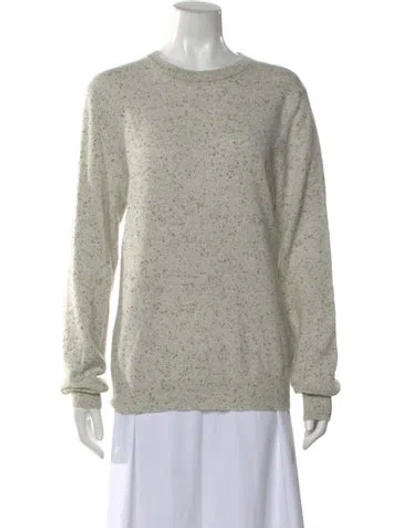 Pre-owned Sandro Cashmere Crew Neck Sweater In Neutral