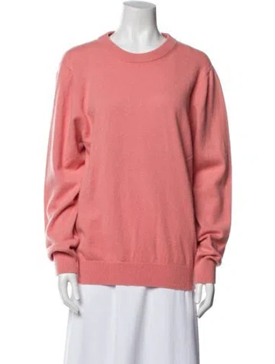 Pre-owned Sandro Cashmere Crew Neck Sweater In Pink