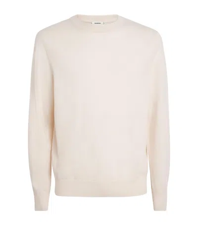 Sandro Cashmere Crew-neck Sweatshirt In Neutral