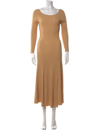 Pre-owned Sandro Cashmere Midi Length Dress In Neutrals