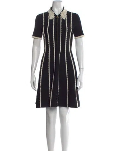 Pre-owned Sandro Cashmere Mini Dress In Black