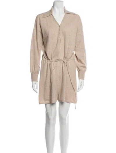 Pre-owned Sandro Cashmere Romper In Neutral