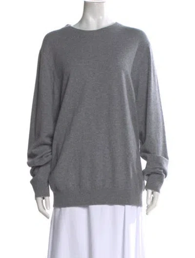 Pre-owned Sandro Cashmere Scoop Neck Sweater W/ Tags In Gray