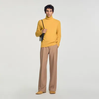 Sandro Cashmere Turtleneck Sweater In Multi