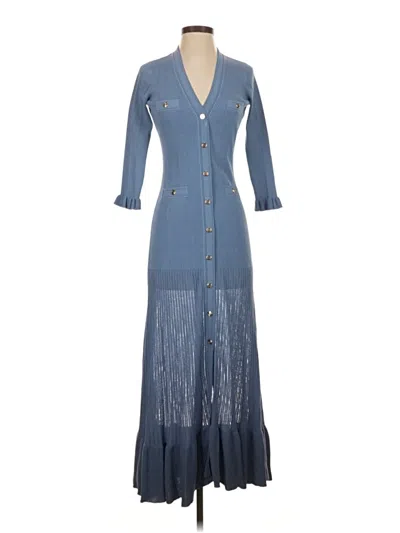 Pre-owned Sandro Casual Dress In Blue