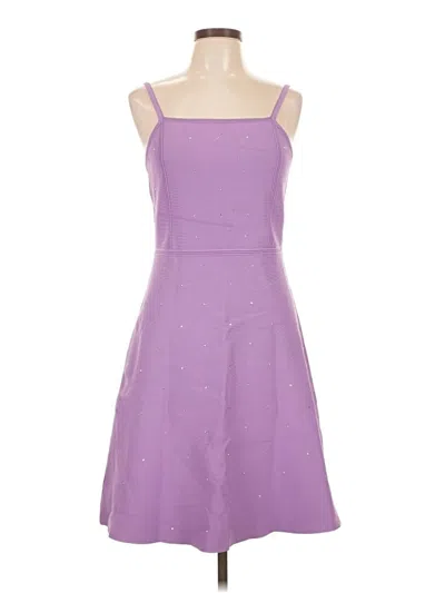 Sandro Mini Elize Crystal-embellished Knitted Dress In Purple Viscose