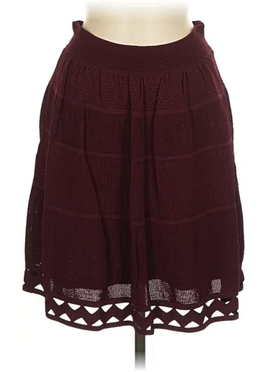 Pre-owned Sandro Casual Skirt In Burgundy
