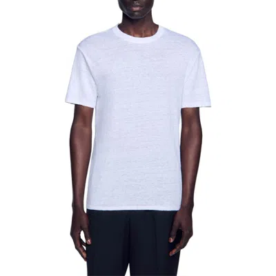 Sandro Certified Linen T-shirt In White
