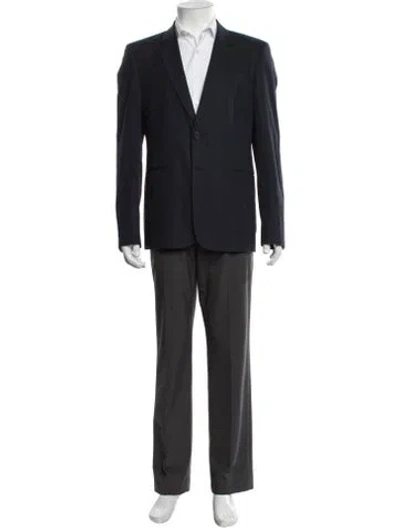 Pre-owned Sandro Chain-link Accents Blazer In Blue
