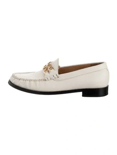 Pre-owned Sandro Chain-link Accents Loafers In White