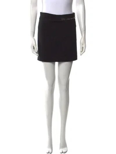 Pre-owned Sandro Chain-link Accents Mini Skirt In Black