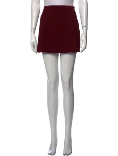 Pre-owned Sandro Chain-link Accents Mini Skirt In Red