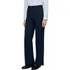Sandro Chalk Striped Trousers In Blue