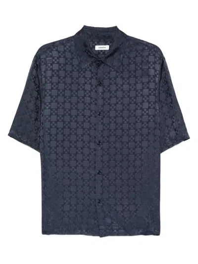 Sandro Check-pattern Shirt In Blue