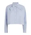 Sandro Checked Cropped Shirt In Blue