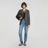 Sandro Check Tailored Jacket In Grey