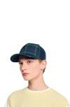Sandro Checked Cap In Green