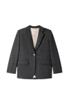 Sandro Checked Tailored Blazer In Black