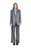 Sandro Checked Wool Jacket In Gray