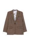 Sandro Blazer Mit Karomuster In Brown