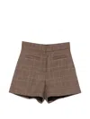 Sandro Shorts Mit Check In Brown