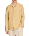 Sandro Chemise Coast Oversized Knit Button Shirt In Nut