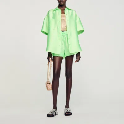 Sandro Chemise Oversized Satinée