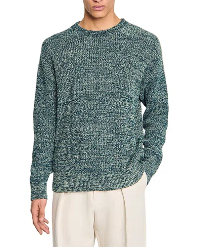 Sandro Chenille Crewneck Sweater In Super Green